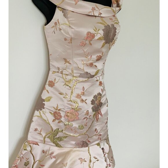 Lipsy womens dress New with tags party cocktails wedding pink gold jacquard shor - Picture 2 of 16